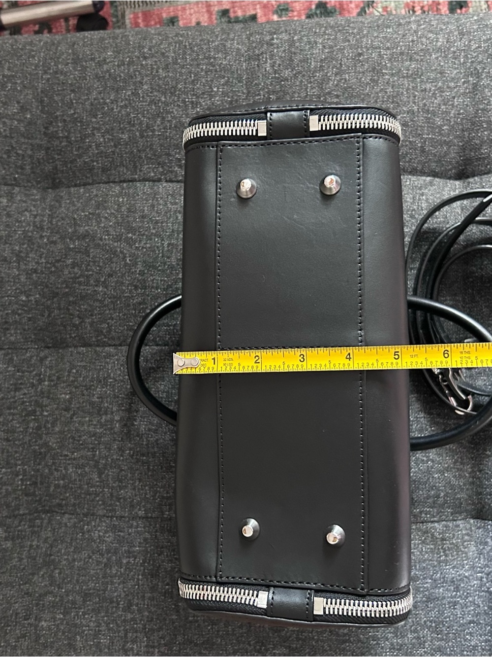 Diesel Black Leather Satchel with Red Grommet Accents in genuine leather - Picture 9 of 14